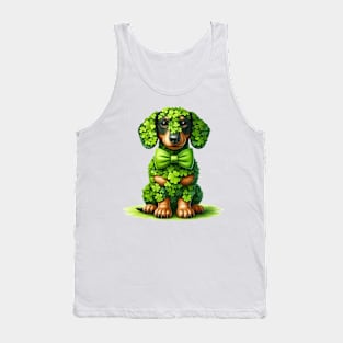 Clover Dachshund Dog St Patricks Day Tank Top